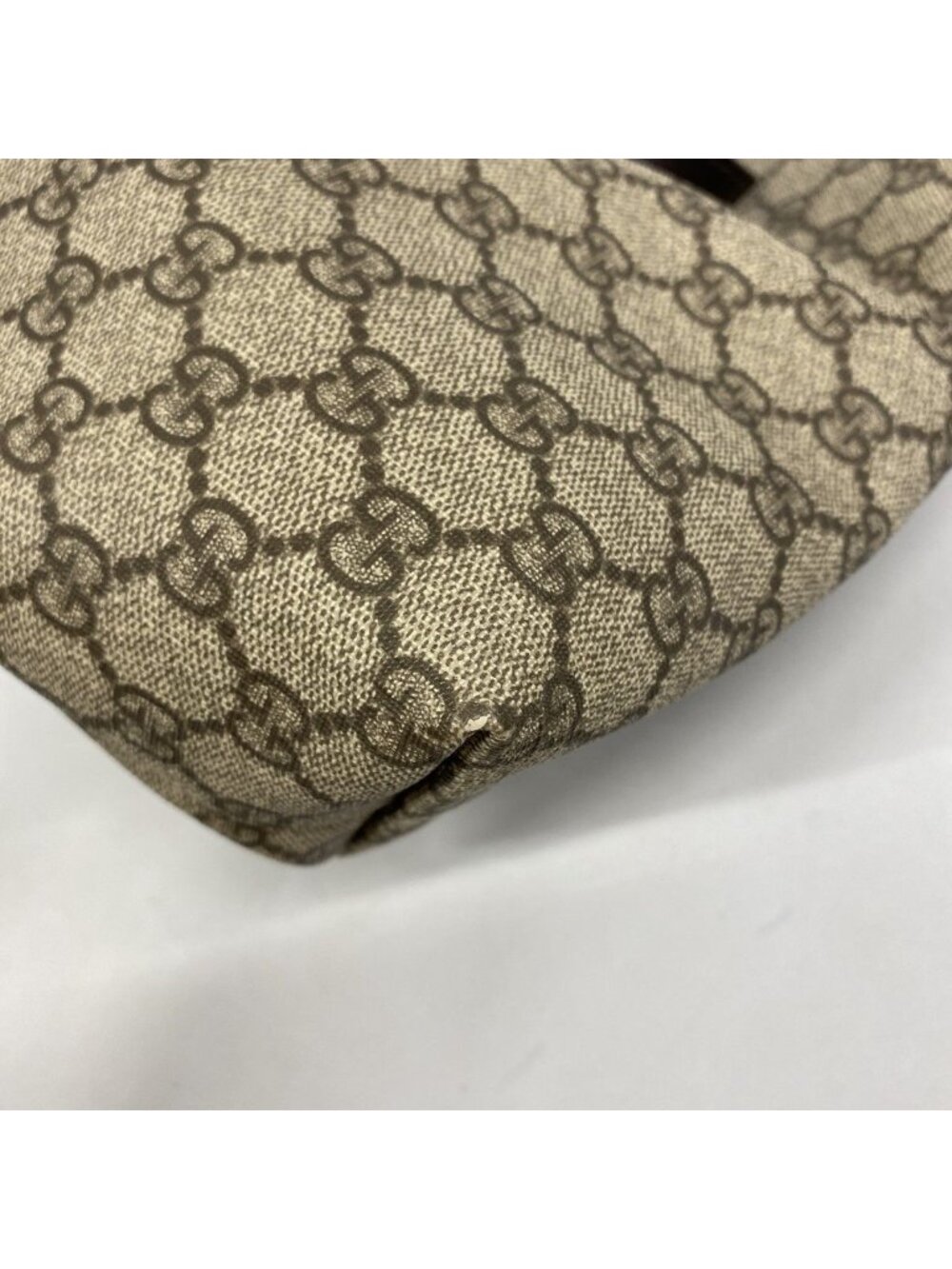 Gucci Tote GG Supreme Beige Brown Silver - Picture 6 of 10